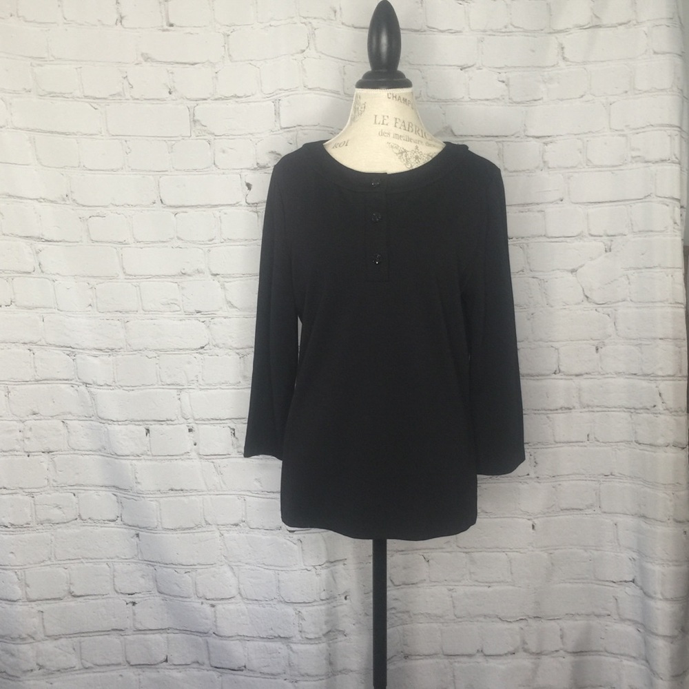 Talbots Women’s Black Jersey Knit Top